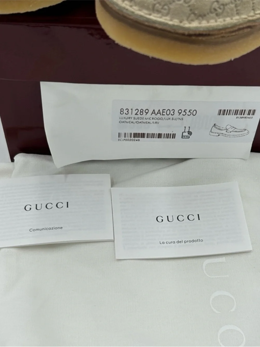 Gucci suede GG monogram web loafers size 11 fits 11.5 US made in Italy